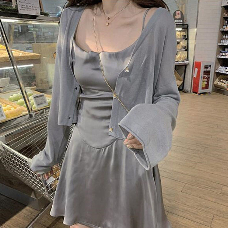 Áo dệt kim dài tay form rộng phong cách hàn quốc hè cho nữ