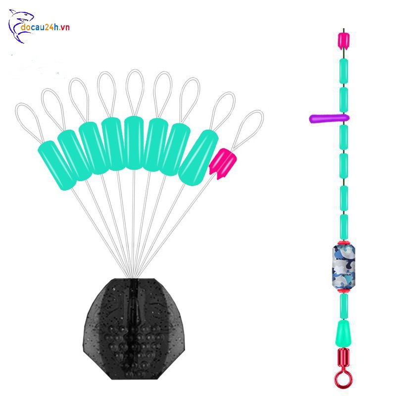 Hạt chặn phao Silicon Trong suốt hạt chặn phao câu đài cao cấp [PK1C]