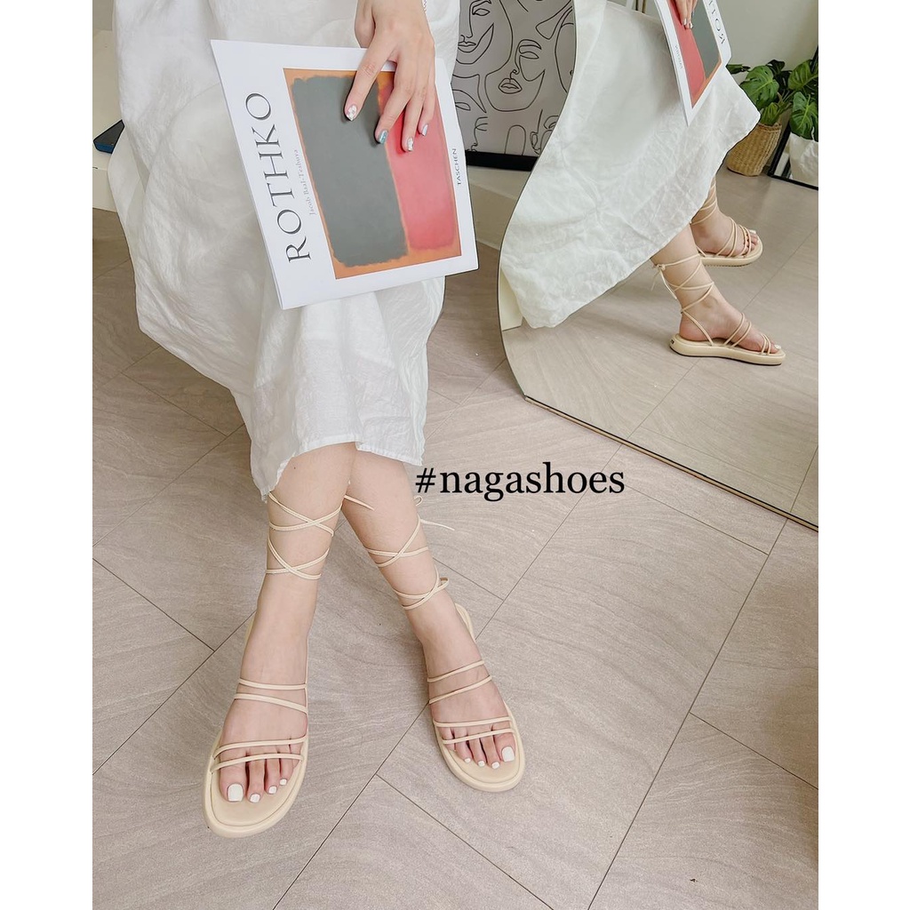 SANDAL NAGASHOES QUAI MẢNH BUỘC DÂY 2CM NAS209