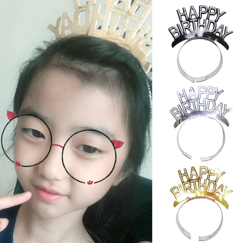 Băng Đô Cài Tóc Bằng Lá Nhôm Hình Vương Miện Lấp Lánh Cho Người Lớn Và Trẻ Em