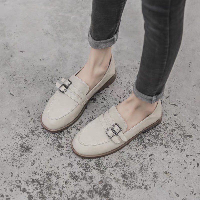 DA MỀM HÀNG LOẠI 1 giày moccasin moca nữ đế bệt 3 phân êm chân dễ phối đồ | BigBuy360 - bigbuy360.vn