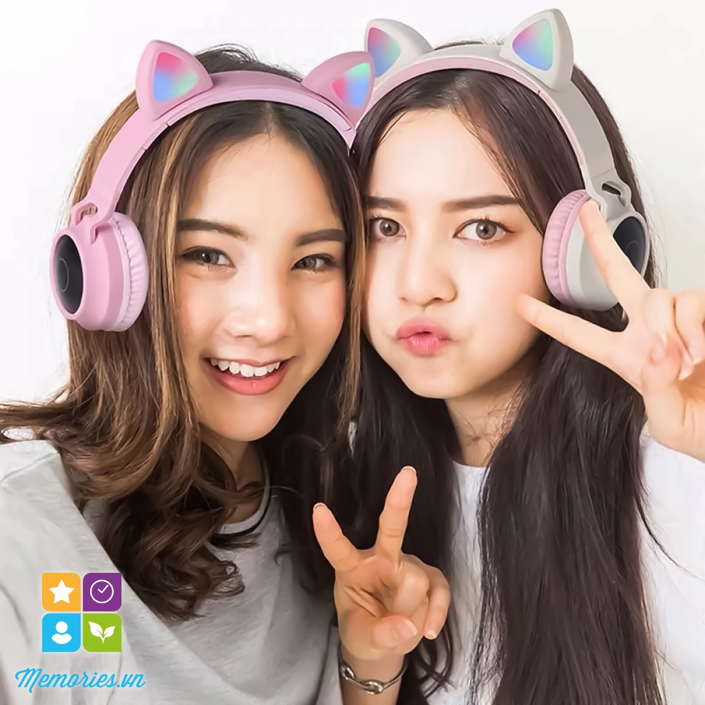 Tai nghe Mèo chụp Cat EAR Hoco W27 / CXT B39 / Borofone BO15, headphone bluetooth V5.0 &quot;chính hãng&quot; - Quà tặng dễ thương