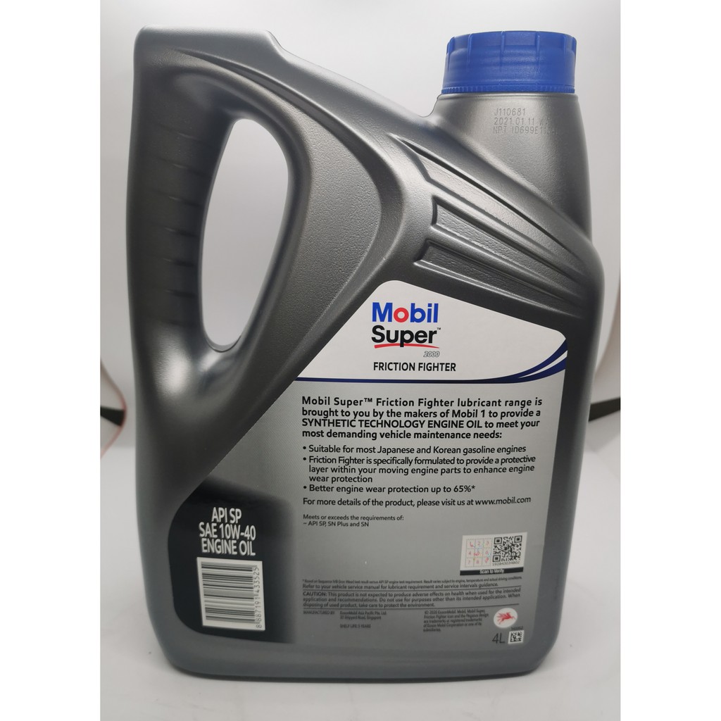 Dầu động cơ ô tô Mobil 10w40 chính hang 4L