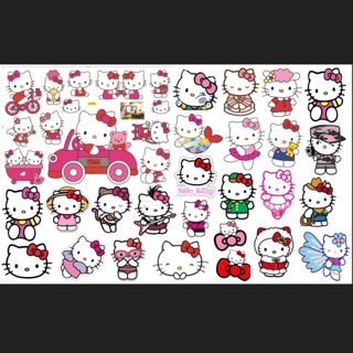 Sticker chống thấm hello kitty dán laptop vali nón bảo hiểm