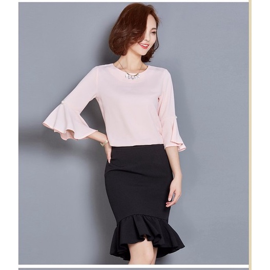 MZ049 Áo chiffon nữ hè tay loe hàng nhập