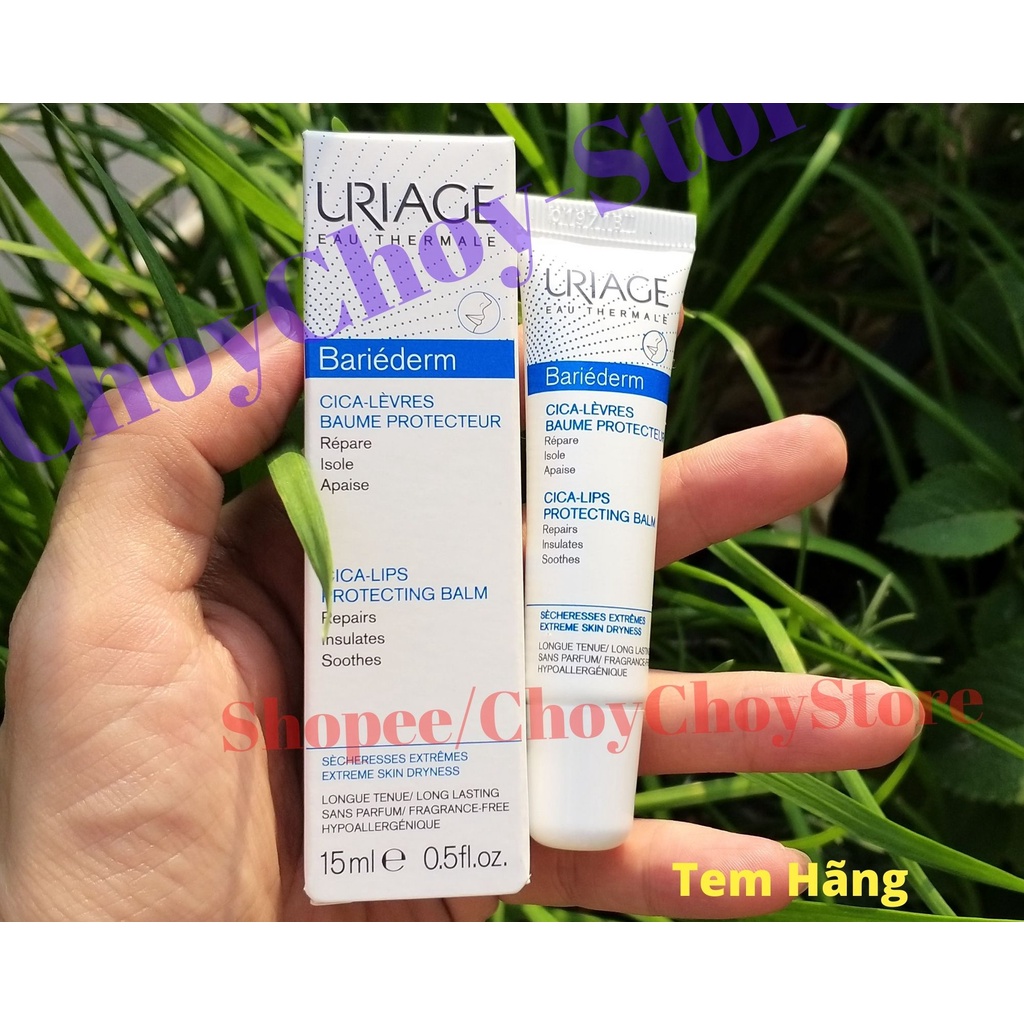 [TEM CTYI] Uriage Bariederm Cica Lips Protecting Balm 15mL - Kem chăm sóc môi khô, nứt nẻ