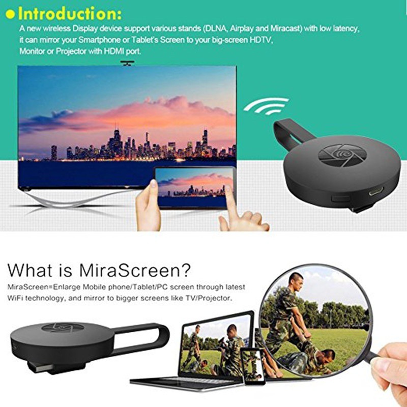 USB kết nối máy chiếu bằng wifi với độ phân giải 1080P cho Google Chromecast 2 Digital HD H