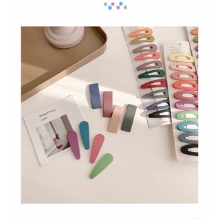 kẹp nhám tóc mái màu xinh ( 2 cái )
