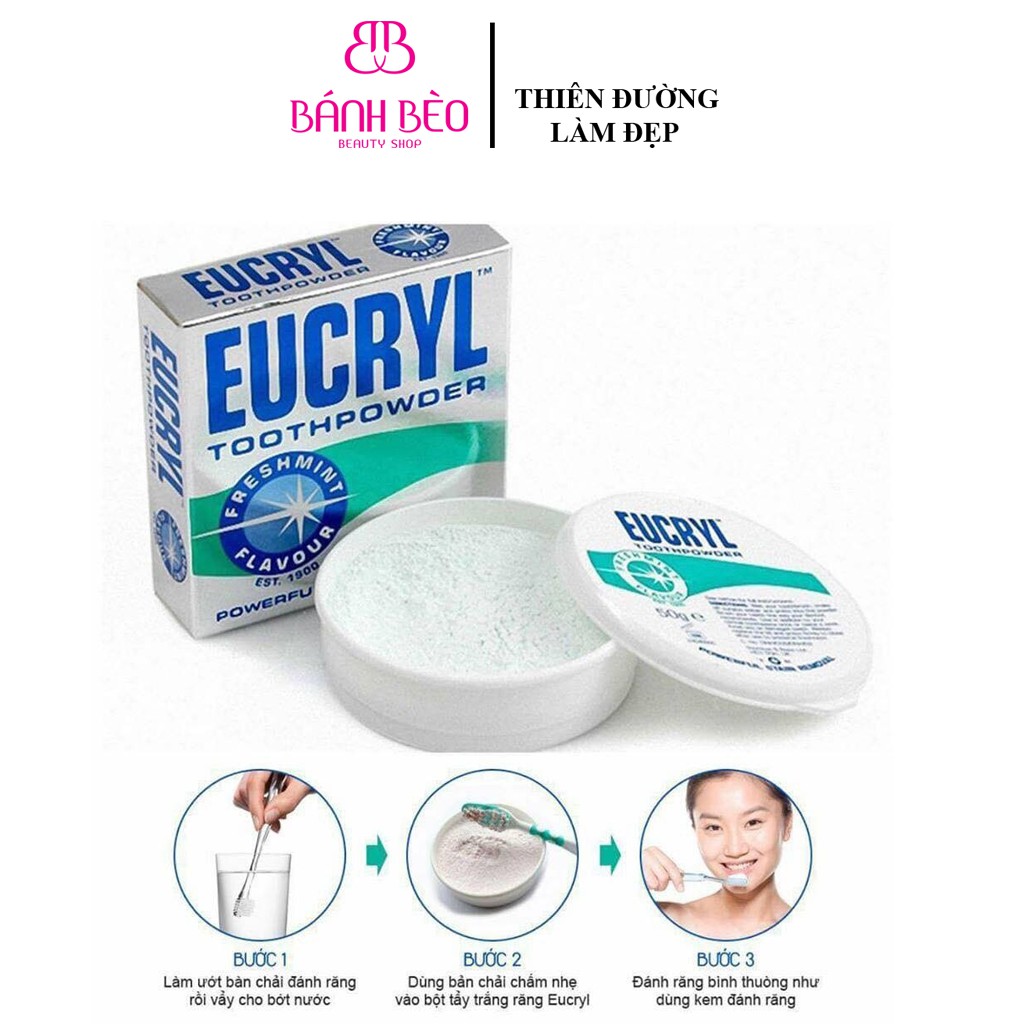 Bột Tẩy Trắng Răng Eucryl Tooth Powder