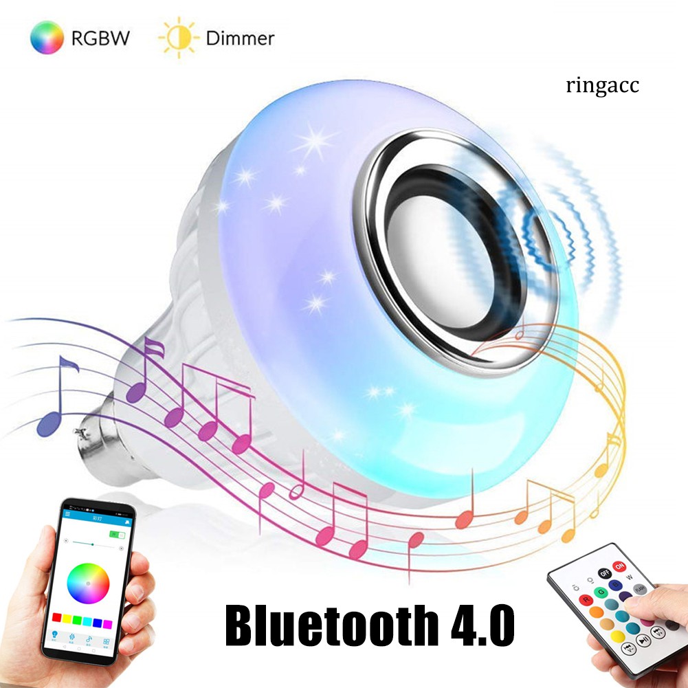 RC_E27 Smart Light Bulb LED Wireless Bluetooth APP Remote Control Music Play Lamp