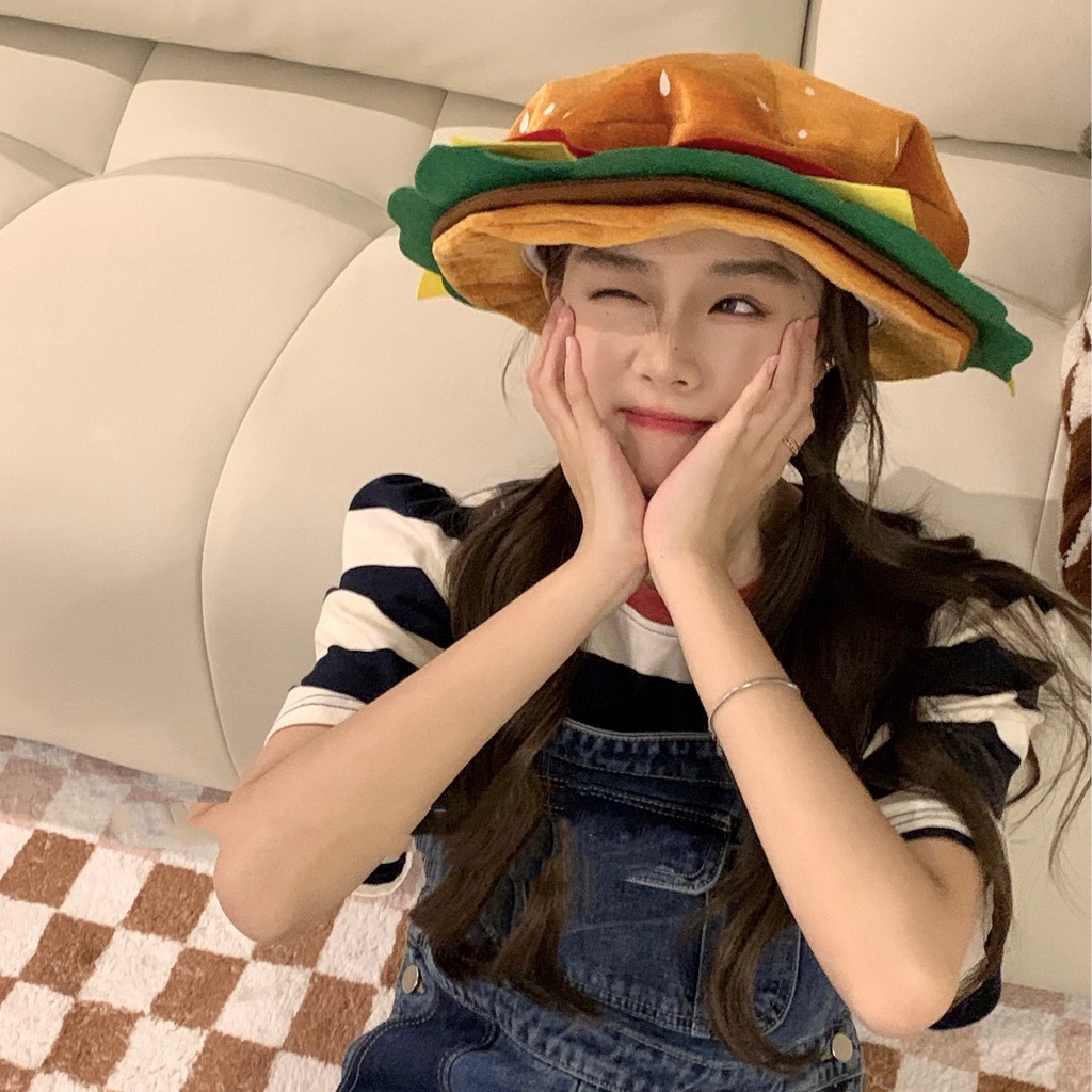 Mũ MG STUDIO hình hamburger