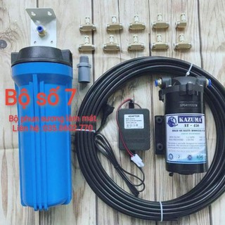Combo máy phun sương làm mát 10 đầu béc đồng.