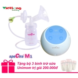 Máy hút sữa 2 giai đoạn Spectra M1 + Tặng bộ 3 bình trữ sữa Unimom trị giá 200.000đ