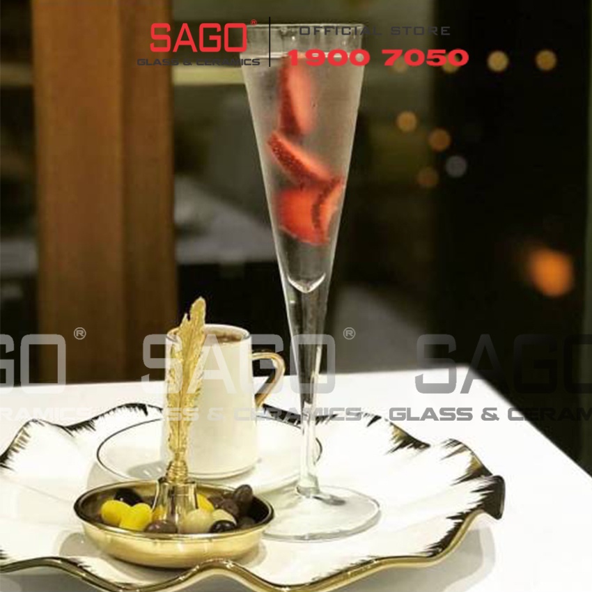 Ly Thủy Tinh Pasabahce V-Line-champagne flute Glass 150ml | Nhập khẩu Thổ nhĩ kỳ