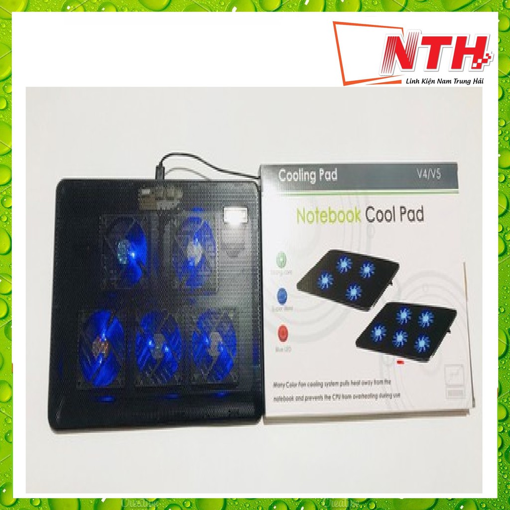 ĐẾ LAPTOP V5 LED 5FAN