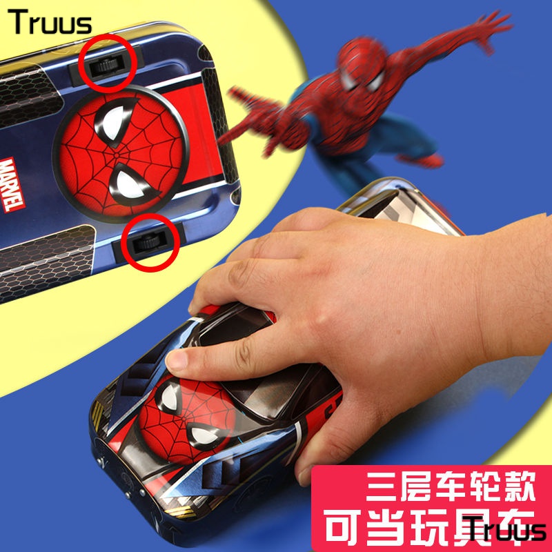 Hộp Sắt Ba Tầng Đựng Bút Chì Đa Năng Chống Sốc In Hình Xe Hơi Disney Cho Học Sinh Tiểu Học Nam Nữ