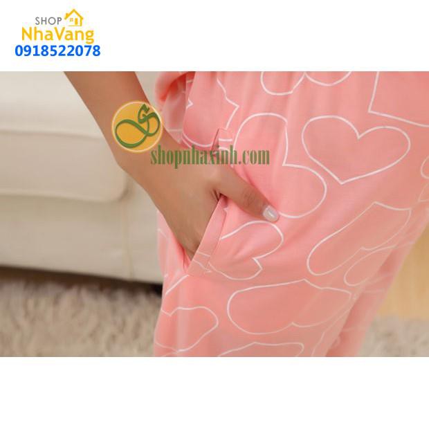 HCM- Bộ đồ bầu cho con bú sweet heart dễ thương NX853