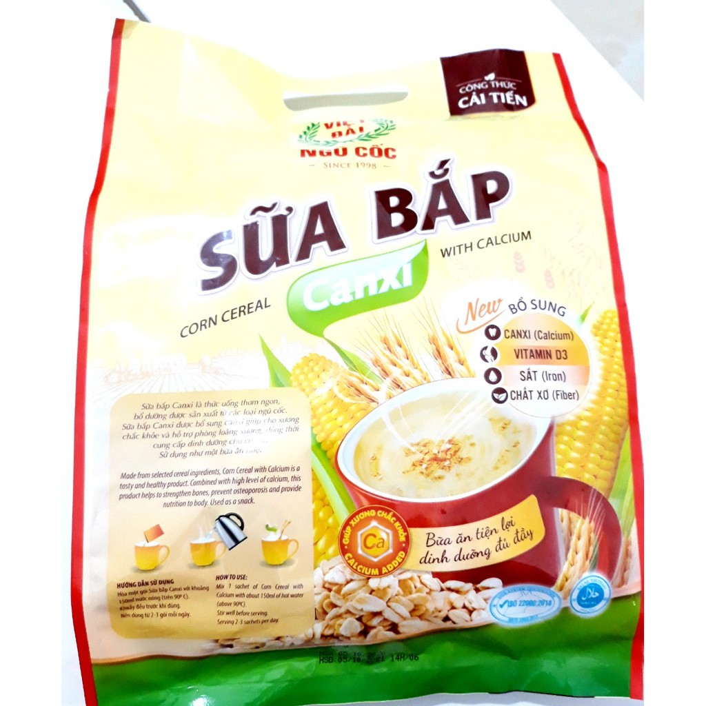 Bột Ngũ Cốc Sữa Bắp Canxi Việt Đài Gói 600g