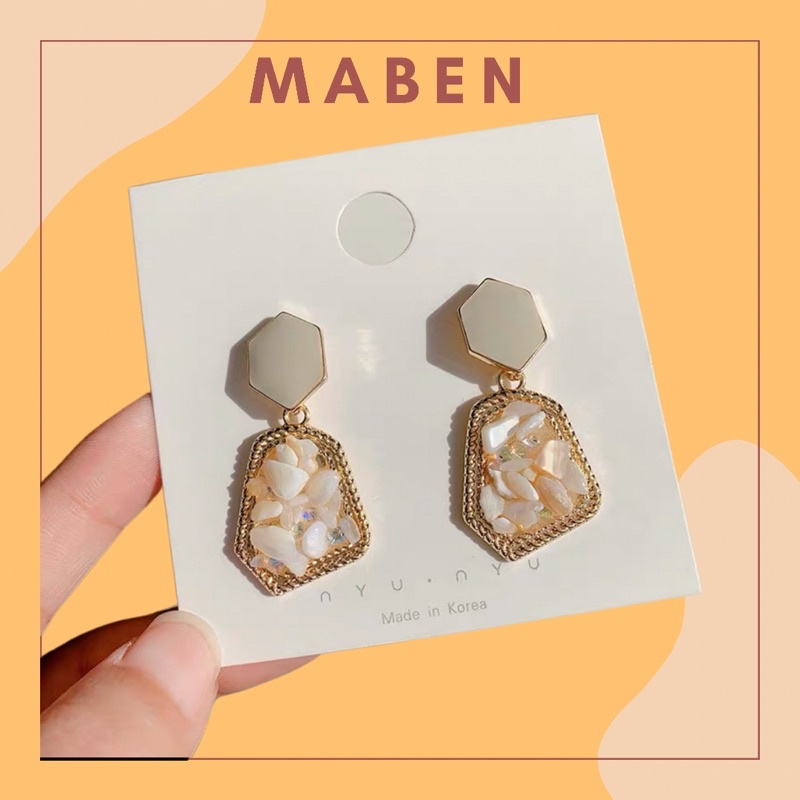 Hoa tai đính hạt xinh nữ tính - Maben