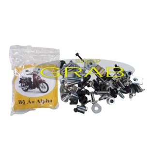 Bộ ốc vỏ nhựa xe Wave Alpha đời đầu , Wave ZX