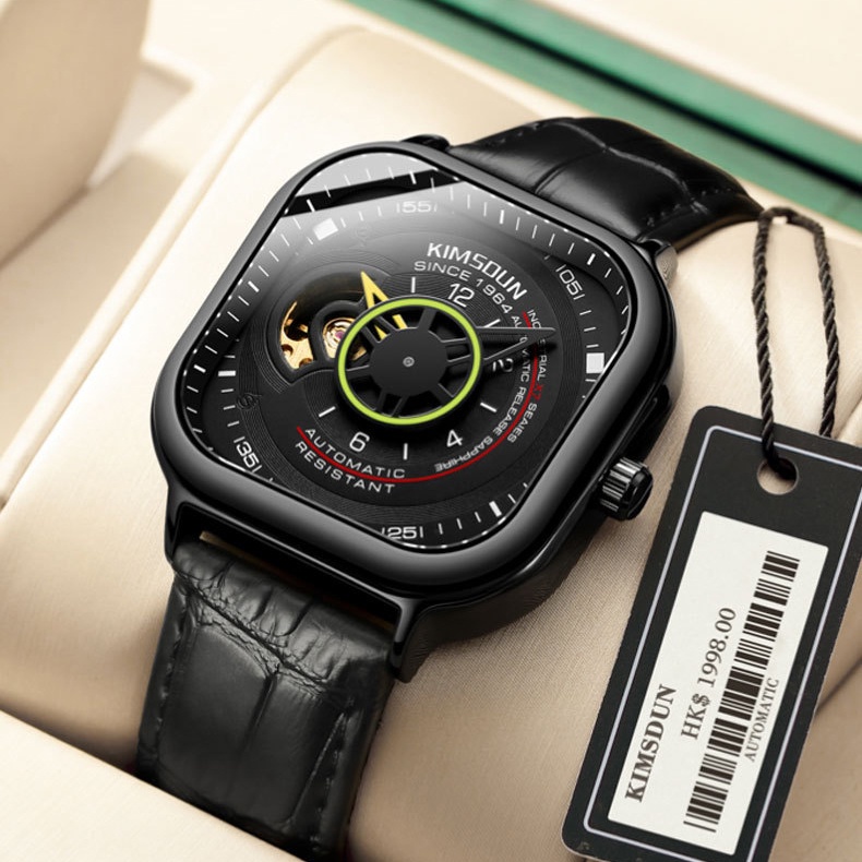Đồng hồ cơ nam automatic tự động lộ máy chính hãng bền bỉ cao cấp KIMSDUN K-2160A