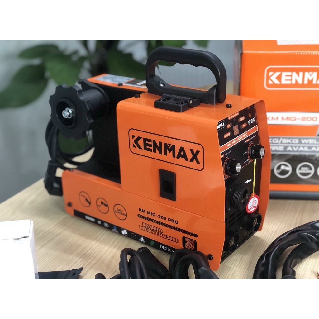 Máy hàn Mig Không dùng khí KENMAX - SASUKE MIG 200 PRO - DÂY MIG RỜI 3M - CUỘN DÂY 1KG - 5KG