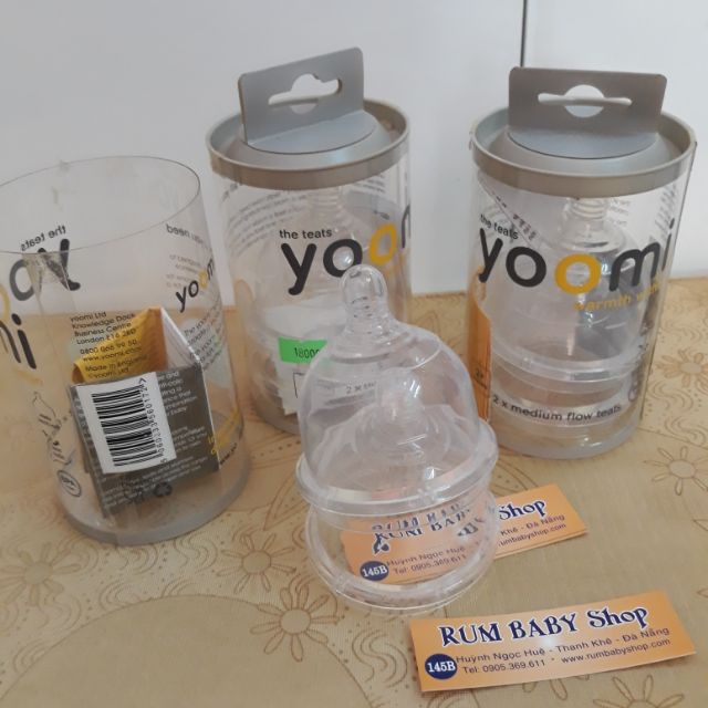 Núm ti YOOMI bình cổ rộng (hộp 2 cái)