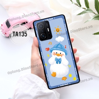 Ốp lưng Xiaomi Mi 11/Mi 11 Lite/Mi 11T/Mi 11T Pro in hình chú vịt vui vẻ may mắn, Lucky Duck dễ thương bảo vệ camera.
