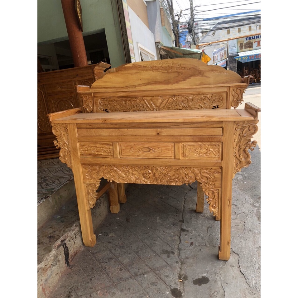 Bàn Thờ Bàn Cúng 2 Tầng gỗ Gõ Đỏ bàn cúng gỗ gõ,bàn thờ gia tiên:   88cm và 1m27 và 1m54
