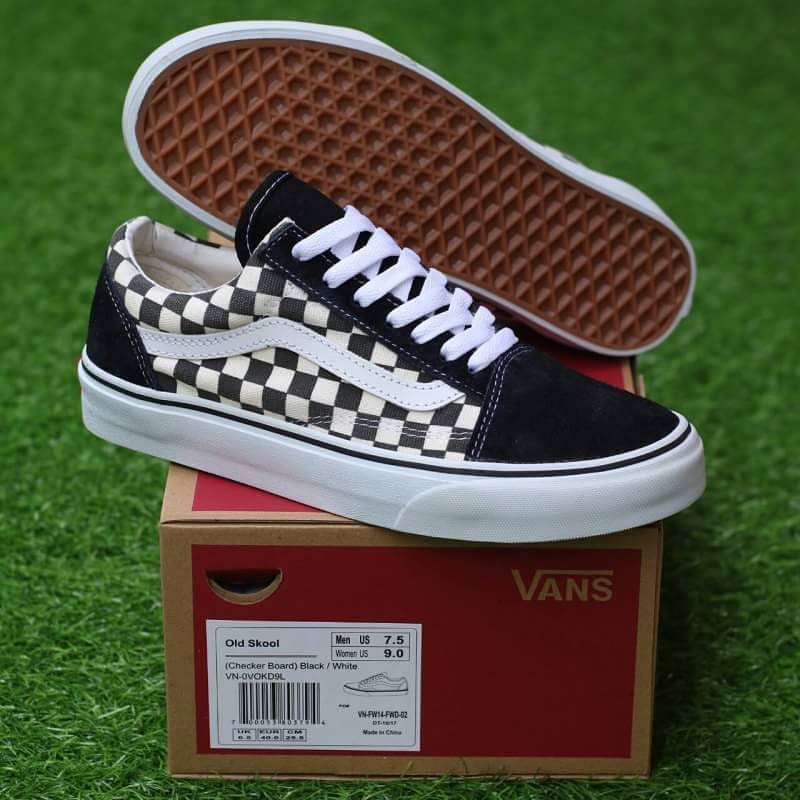 Giày V Old Skool caro đen