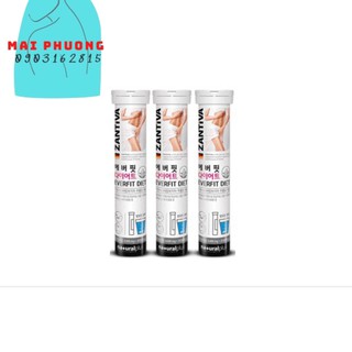 [CHÍNH HÃNG100%] XẢ KHO - 1 ống nguyên seal 2O viên sủi giảm cân zantiva vị chanh hàn quốc
