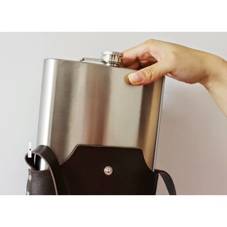 Bình đựng rượu Inox và bao da