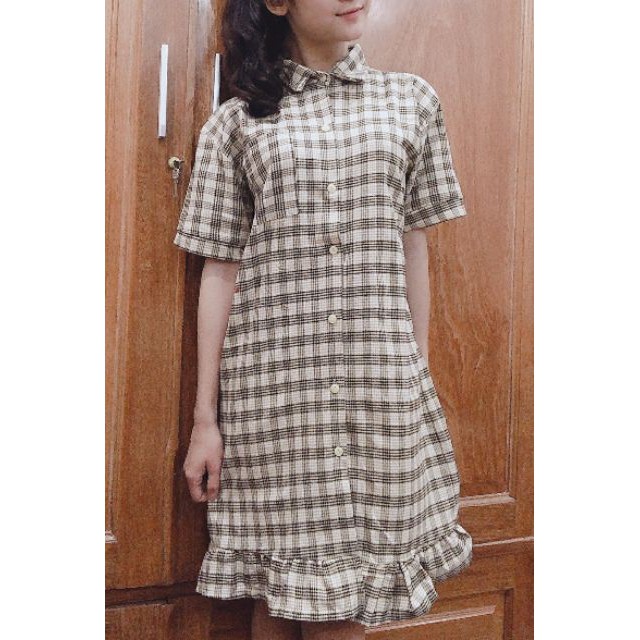 [Có Sẵn] VÁY SƠ MI KẺ ĐUÔI CÁ LOẠI 1 | BigBuy360 - bigbuy360.vn