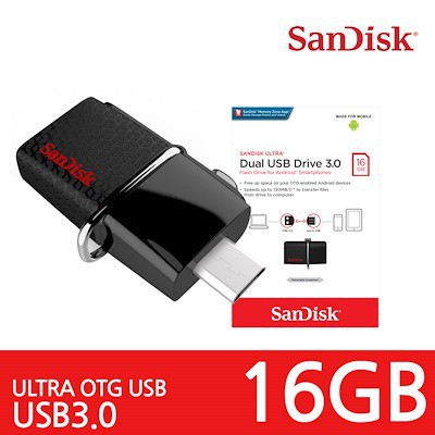 Đầu Đọc Thẻ Nhớ Sandisk Ultra Dual 3.0 16gb Otg 5 Năm