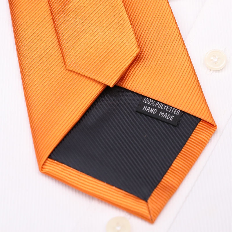 Cà Vạt Màu Cam Có Khóa Kéo Dễ Phối Đồ Thời Trang Công Sở Cho Nam Và Nữ