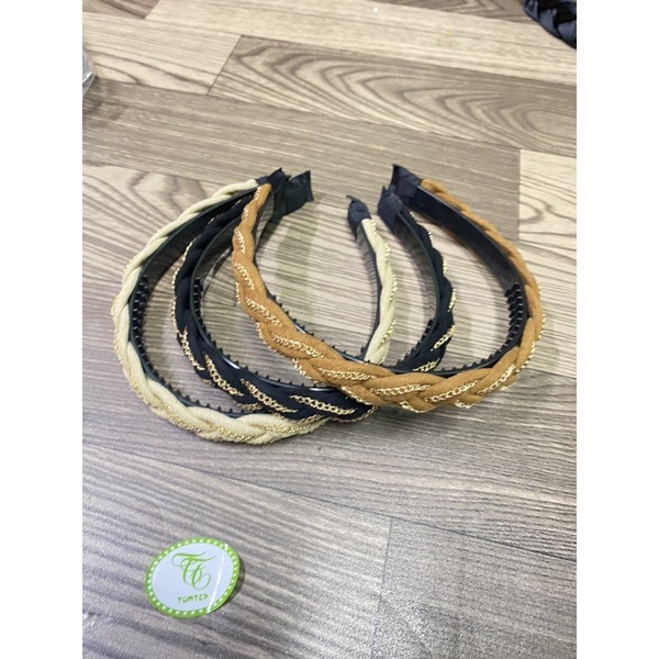 Băng Đô Vải Lưới Thắt Bím dây xích thời trang Hàn Quốc