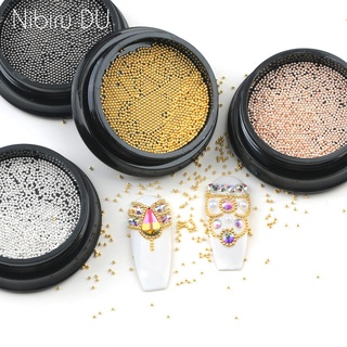Hạt kim loại mini bằng thép không gỉ trang trí móng tay 3d