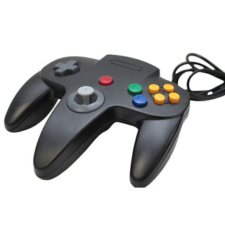 Tay Cầm Chơi Game Có Dây USB Màu Đen Kiểu Cổ Điển Nintendo 64 N64 Cho PC MAC ✨Shbarbie