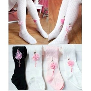 Quần tất hình công chúa dễ thương mùa đông cho bé màu hồng