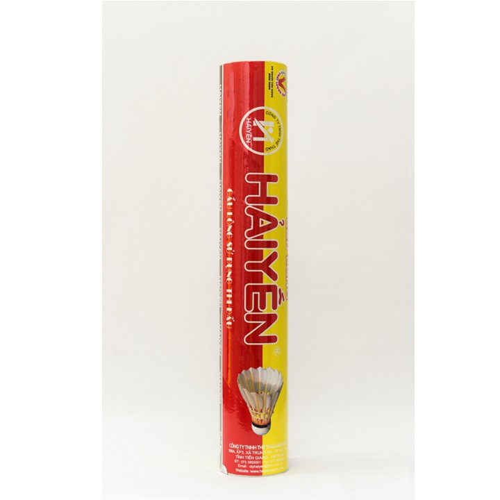 Ống cầu lông Hải Yến 12 quả ( Đỏ Vàng ) sử dụng trong luyện tâp và thi đấu hàng Việt Nam chất lượng cao - LICLAC