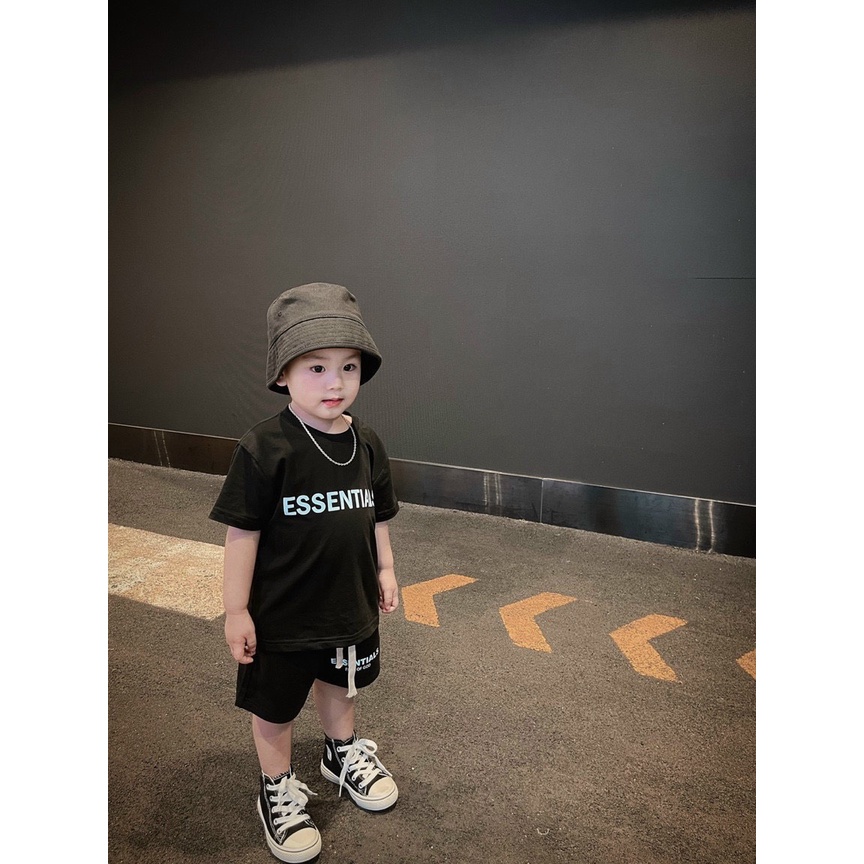 Bộ quần áo thun essential cho bé , set quần áo trẻ em unisex , Kid_genZ
