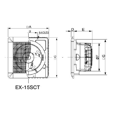 QUẠT THÔNG GIÓ ÂM TRẦN KHÔNG NỐI ỐNG GIÓ EX-15SCT MITSUBISHI
