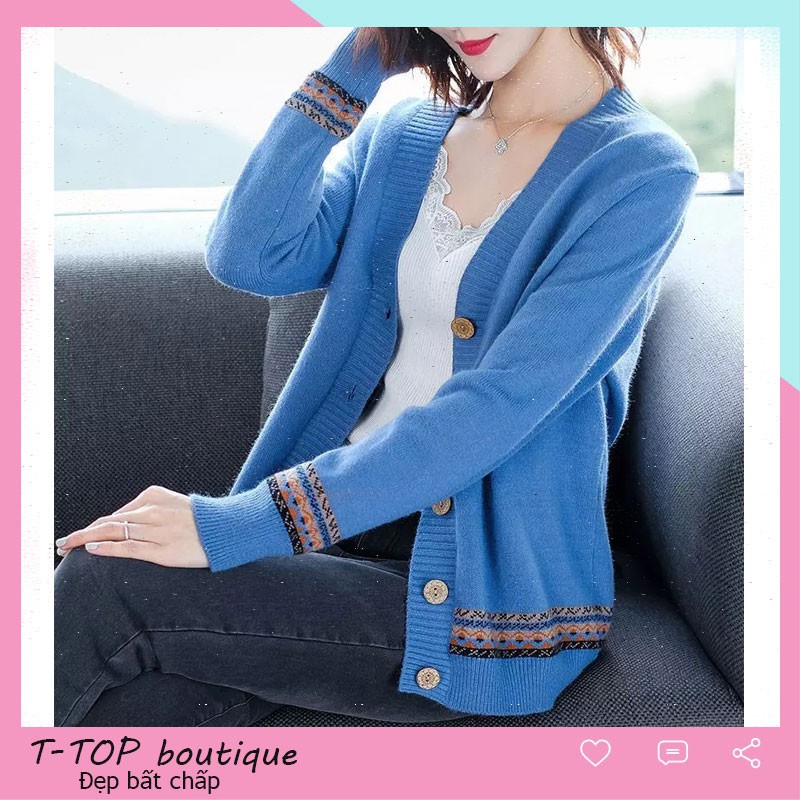 Áo khoác len cardigan họa tiết thổ cẩm ulzzang hot trend 2020