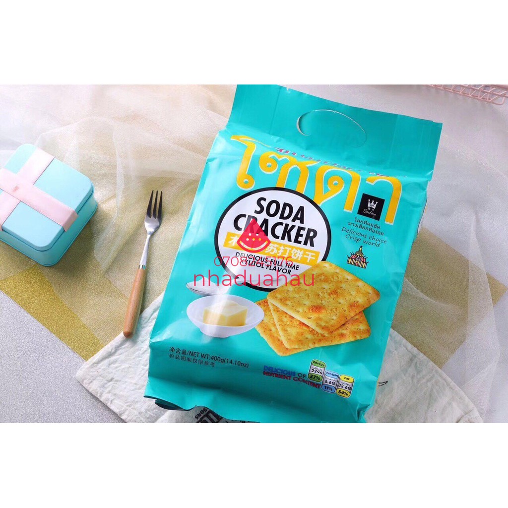 Bánh ăn kiêng soda Thái gói 380g 3 vị sữa/xilytol/ trứng muối