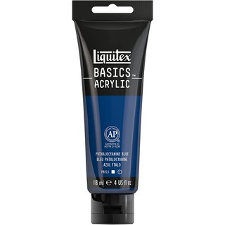 Màu vẽ acrylic liquitex basics acrylic colour 118ml phthalocyanine blue 316