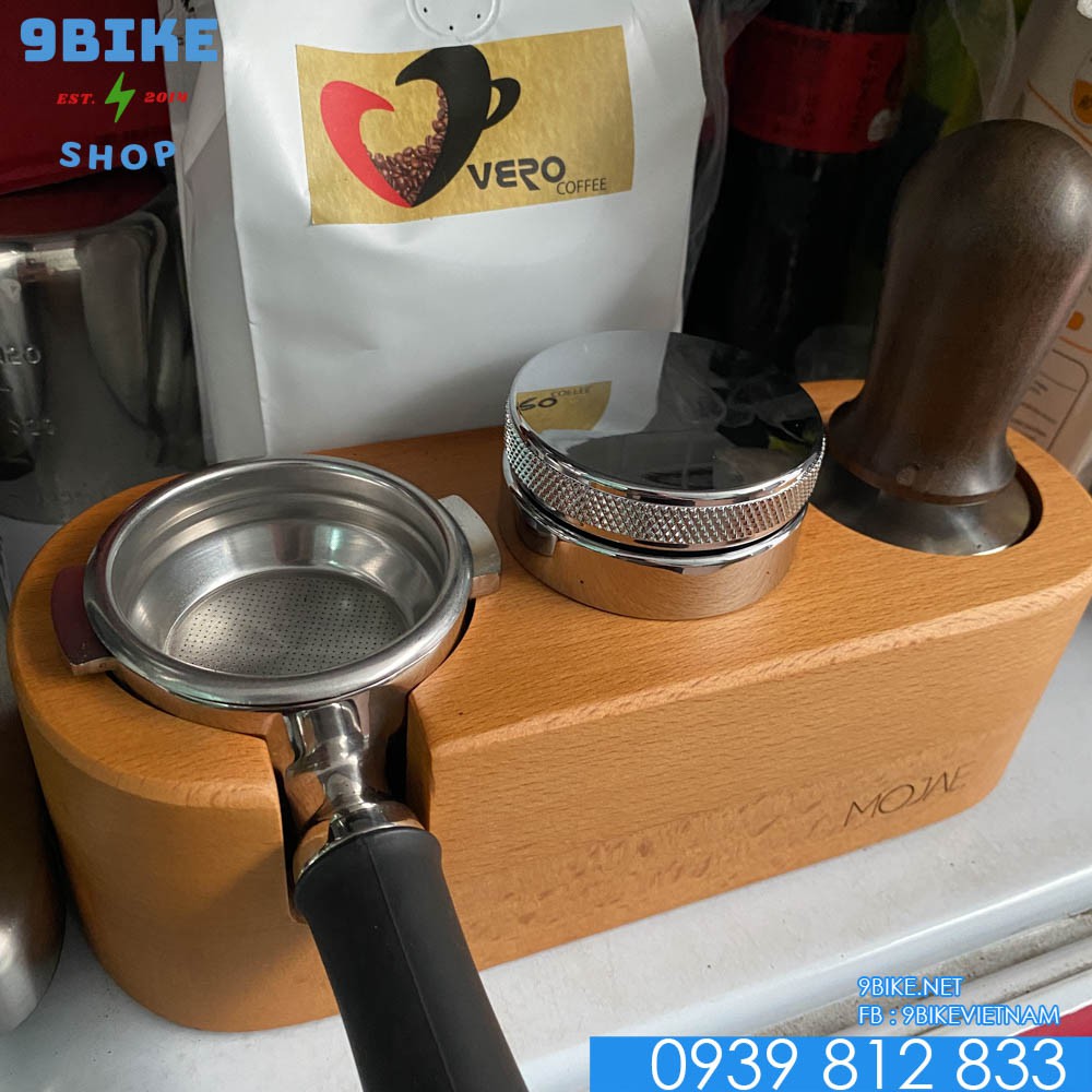 Giá đỡ dụng cụ pha cafe ocd tamper bằng gỗ Mojae