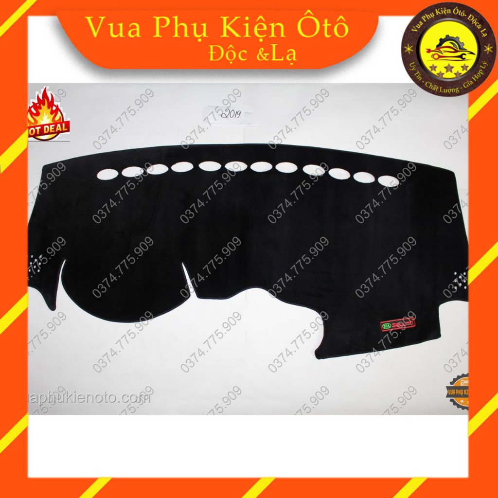 Thảm Taplo Kia Soluto  Chất Liệu Da Vân Carbon hoặc Nhung 3 Lớp Chống Trượt