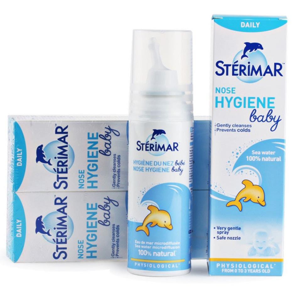 Xịt mũi cá heo Sterimar Baby Pháp - 50ml Giúp làm sạch mũi cho bé [HÀNG CHÍNH HÃNG]