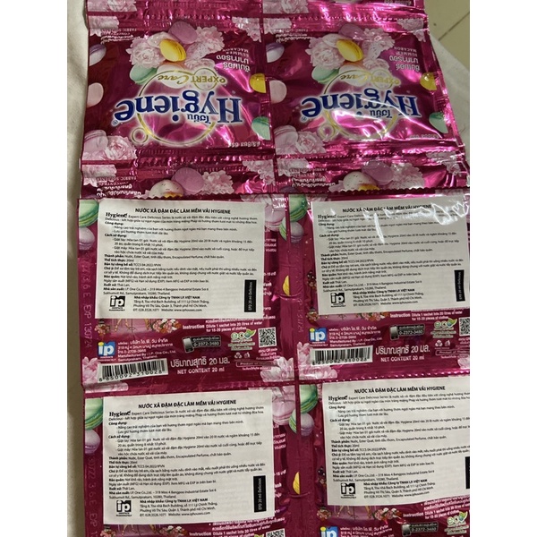Nước xả vải 1 dây 12 gói Hygiene 20ml đậm đặc thái lan