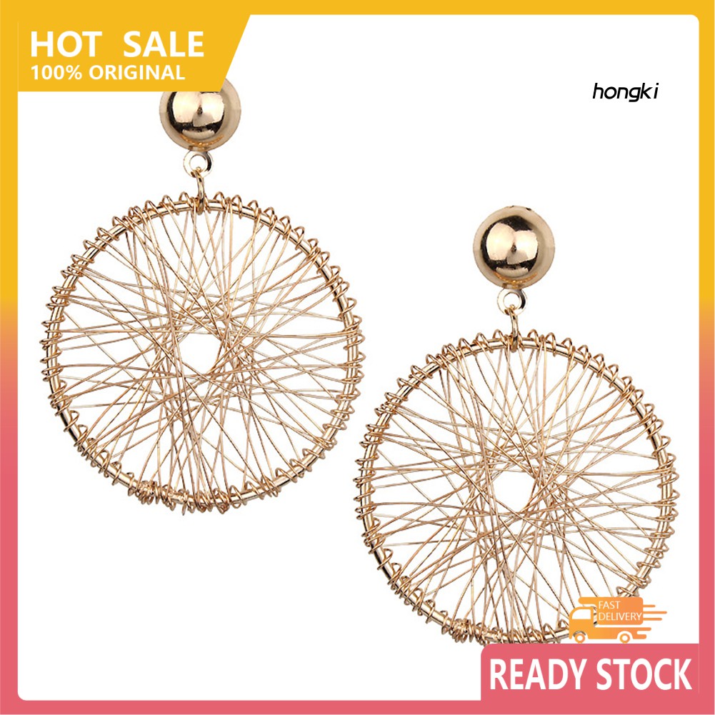 Khuyên Tai Mặt Hình Tròn Thiết Kế Độc Đáo Thời Trang Cho Bạn Nữ